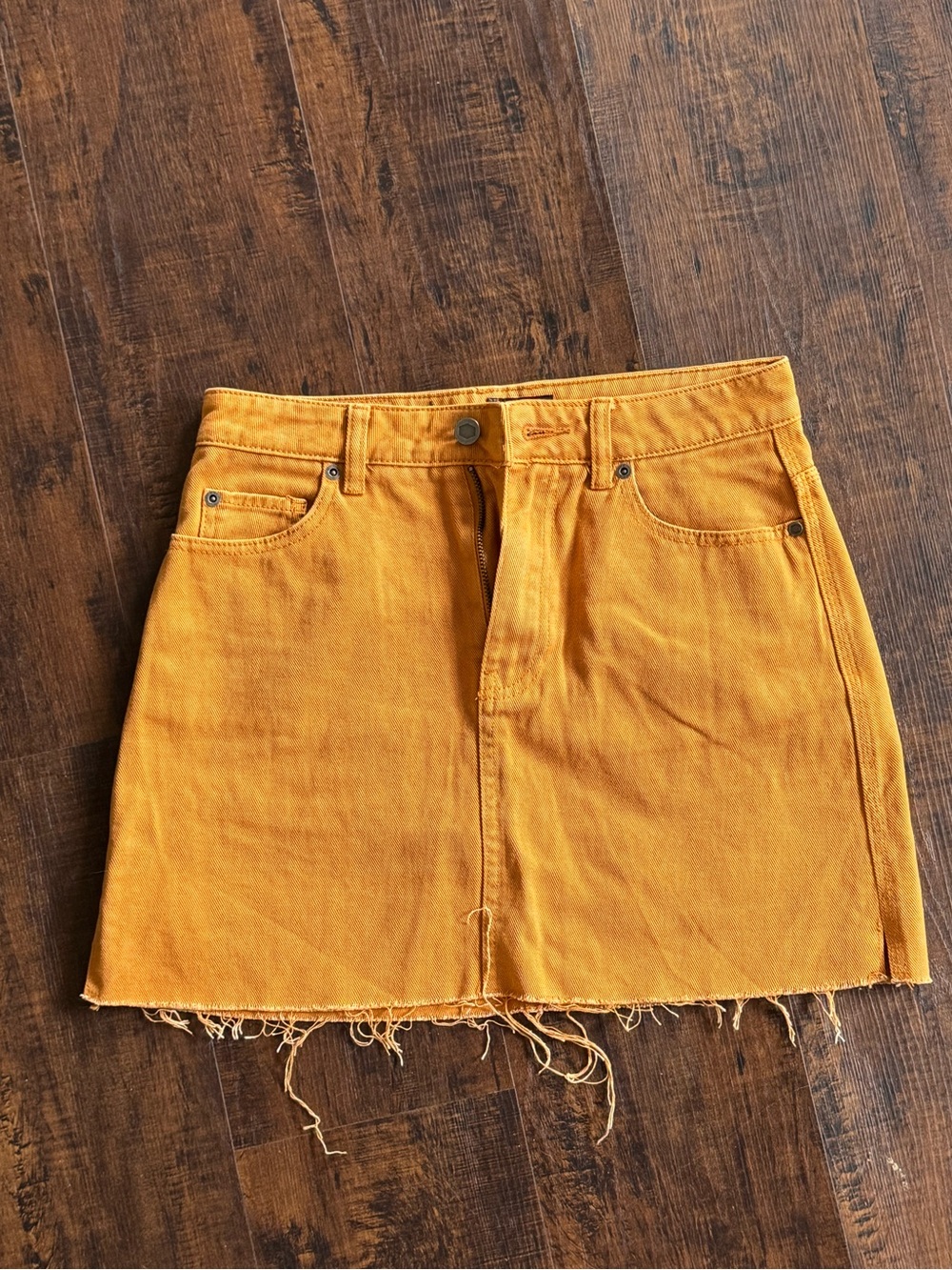 RVCA burnt orange Denim Mini Skirt